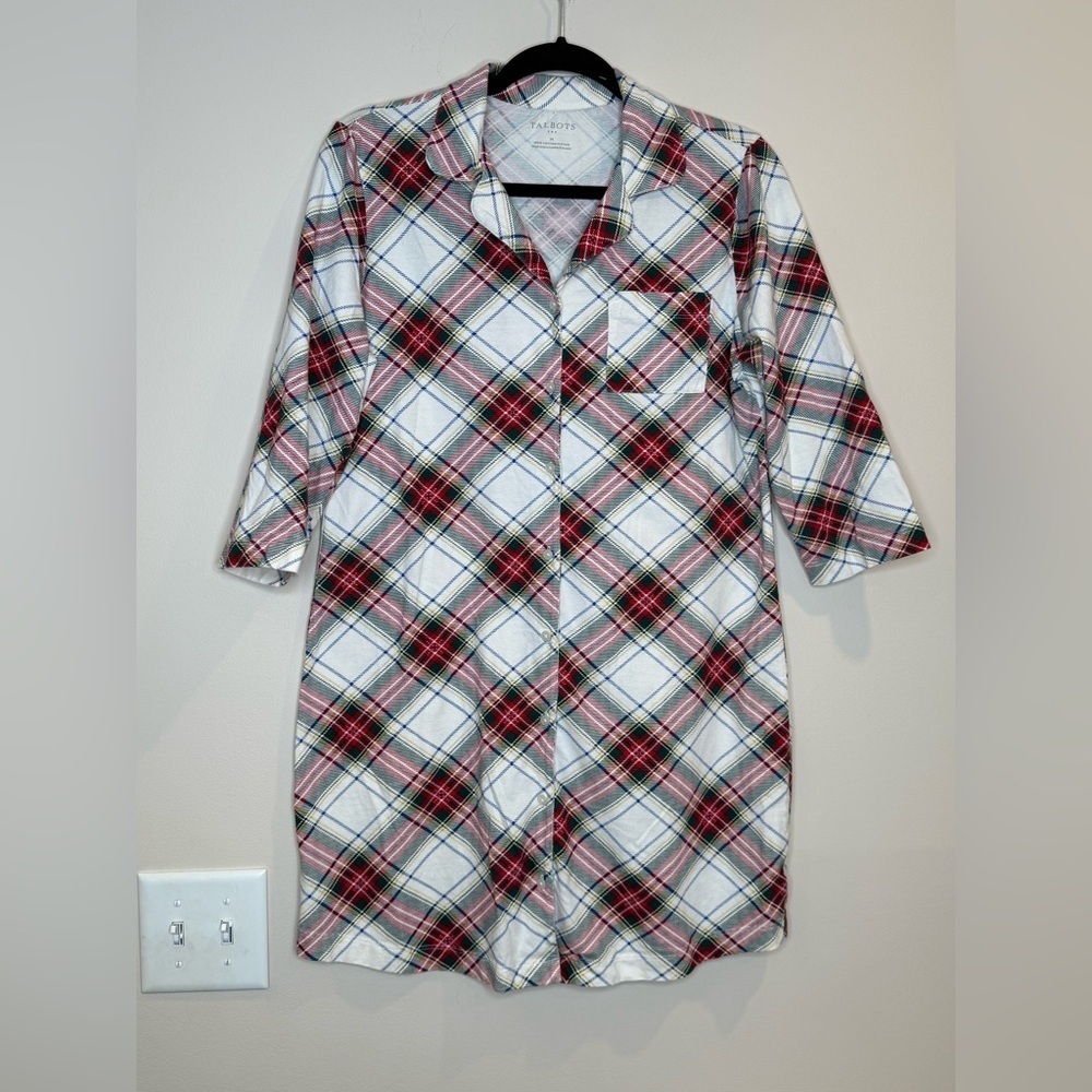🔥Talbots Plaid Camisole Sz M 100% Cotton NWOT🔥